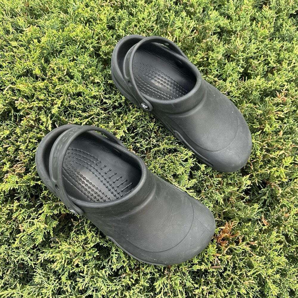 Crocs Bistro Adult Unisex Work‎ Clogs Size M6 W8 Black - Picture 6 of 14